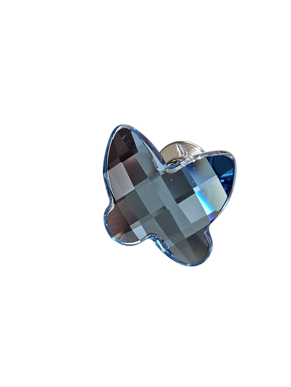 Swarovski Blue Crystal Butterfly Pin
